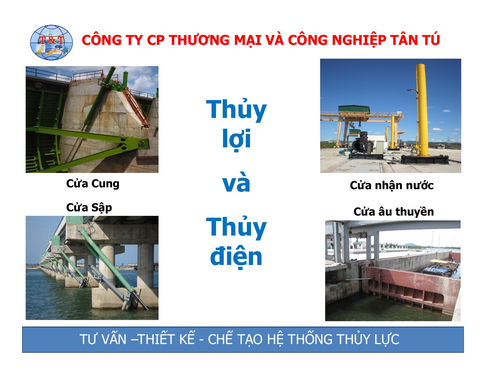 Tổng quan cửa van thủy lợi và thủy điện